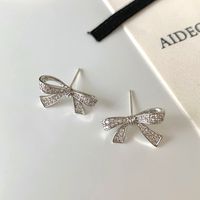 1 Pair Sweet Simple Style Butterfly Plating Inlay Copper Zircon 18K Gold Plated Ear Studs main image 7