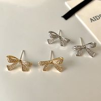1 Pair Sweet Simple Style Butterfly Plating Inlay Copper Zircon 18K Gold Plated Ear Studs main image 5