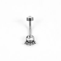 1 Piece Belly Rings Simple Style Solid Color 302 Stainless Steel 316 Stainless Steel  Polishing Plating Inlay Diamond 18K Gold Plated Belly Rings sku image 1
