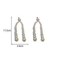 1 Pair Casual Elegant Pearl Inlay Imitation Pearl Sterling Silver Pearl Drop Earrings main image 4