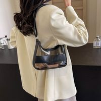 Women's Pu Leather Solid Color Preppy Style Classic Style Sewing Thread Zipper Underarm Bag main image 4