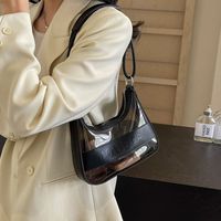 Women's Pu Leather Solid Color Preppy Style Classic Style Sewing Thread Zipper Underarm Bag main image 5