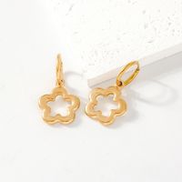 1 Pair Cute Sweet Flower Plating 304 Stainless Steel 18K Gold Plated Drop Earrings main image 3