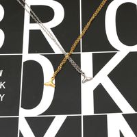 304 Stainless Steel 18K Gold Plated Casual Commute Plating Fish Tail Pendant Necklace main image 5