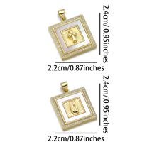 1 Piece Copper Zircon 18K Gold Plated Cross Pendant main image 5
