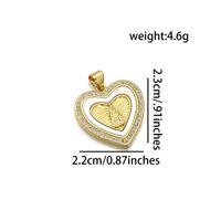 1 Piece Copper 18K Gold Plated Cross Heart Shape Pendant sku image 3