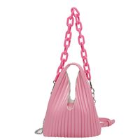 Femmes Faux Cuir Couleur Unie Style Classique Fil À Coudre Boucle Magnétique Sac D'Épaule sku image 3