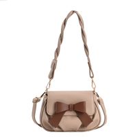 Women's Pu Leather Solid Color Classic Style Sewing Thread Magnetic Buckle Shoulder Bag sku image 3