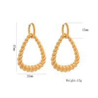 1 Pair Simple Style Classic Style Triangle Plating 304 Stainless Steel 18K Gold Plated Drop Earrings main image 5