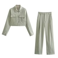 Holiday Daily Women's Streetwear Solid Color Polyester Pocket Pants Sets Pants Sets main image 2