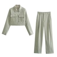 Holiday Daily Women's Streetwear Solid Color Polyester Pocket Pants Sets Pants Sets main image 5