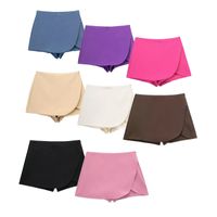 Summer Streetwear Solid Color Polyester Above Knee Skirts main image 1