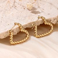 1 Pair 5 Pairs Simple Style Classic Style Solid Color Asymmetrical 304 Stainless Steel 18K Gold Plated Earrings main image 4