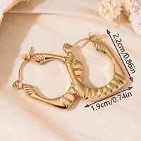 1 Pair 5 Pairs Simple Style Classic Style Solid Color Asymmetrical 304 Stainless Steel 18K Gold Plated Earrings main image 2