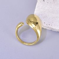 Simple Style Solid Color Titanium Steel 18K Gold Plated Open Rings In Bulk main image 4