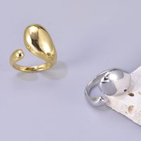 Simple Style Solid Color Titanium Steel 18K Gold Plated Open Rings In Bulk main image 6