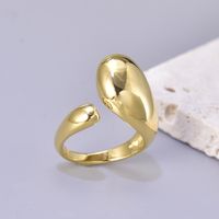Simple Style Solid Color Titanium Steel 18K Gold Plated Open Rings In Bulk main image 7