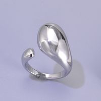 Simple Style Solid Color Titanium Steel 18K Gold Plated Open Rings In Bulk sku image 1