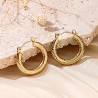 1 Pair 5 Pairs Simple Style Classic Style Solid Color Asymmetrical 304 Stainless Steel 18K Gold Plated Earrings sku image 7