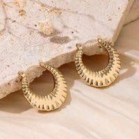 1 Pair 5 Pairs Simple Style Classic Style Solid Color Asymmetrical 304 Stainless Steel 18K Gold Plated Earrings sku image 5