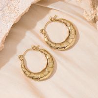 1 Pair 5 Pairs Simple Style Classic Style Solid Color Asymmetrical 304 Stainless Steel 18K Gold Plated Earrings sku image 4