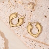 1 Pair 5 Pairs Simple Style Classic Style Solid Color Asymmetrical 304 Stainless Steel 18K Gold Plated Earrings sku image 10