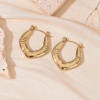 1 Pair 5 Pairs Simple Style Classic Style Solid Color Asymmetrical 304 Stainless Steel 18K Gold Plated Earrings sku image 14