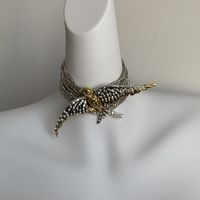 Wholesale Jewelry Glam Retro Animal Alloy Copper Rhinestones Gold Plated Silver Plated Plating Inlay Choker main image 2