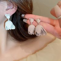 1 Pair Elegant Lady Classic Style Flower Alloy Drop Earrings main image 7