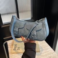 Women's Medium Pu Leather Solid Color Classic Style Streetwear Zipper Underarm Bag main image 2