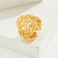 Copper Simple Style Classic Style Solid Color Open Rings sku image 2
