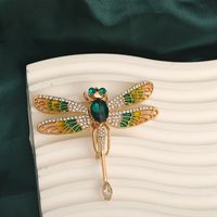 Elegant Simple Style Bee Dragonfly Alloy Plating Inlay Rhinestones Pearl Women's Brooches 1 Piece main image 7