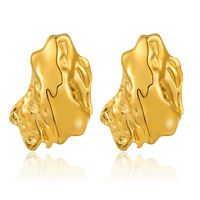 1 Pair Exaggerated Classic Style Irregular Circle Heart Shape Plating 304 Stainless Steel 18K Gold Plated Ear Studs sku image 5