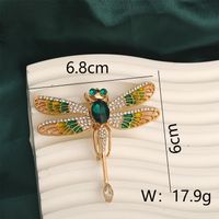 Elegant Simple Style Bee Dragonfly Alloy Plating Inlay Rhinestones Pearl Women's Brooches 1 Piece sku image 10