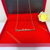 302 Stainless Steel 18K Gold Plated Simple Style Letter Pendant Necklace main image 4