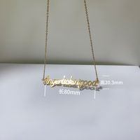 302 Stainless Steel 18K Gold Plated Simple Style Letter Pendant Necklace main image 6
