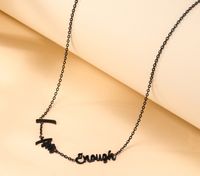 304 Stainless Steel Titanium Steel IG Style Modern Style Polishing Letter Pendant Necklace main image 5