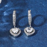 1 Pair Sweet Commute Solid Color Plating Inlay Copper Rhinestones Zircon Gold Plated Drop Earrings main image 3