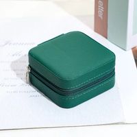 Casual Solid Color Pu Leather Jewelry Boxes sku image 3