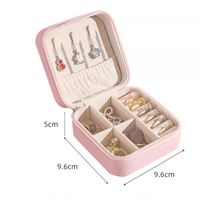 Casual Solid Color Pu Leather Jewelry Boxes sku image 2