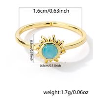 Simple Style Irregular Stainless Steel Enamel Hollow Out Open Rings sku image 6