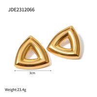 1 Pair Simple Style Classic Style Solid Color Plating 316 Stainless Steel  18K Gold Plated Ear Studs sku image 2