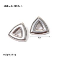 1 Pair Simple Style Classic Style Solid Color Plating 316 Stainless Steel  18K Gold Plated Ear Studs sku image 1