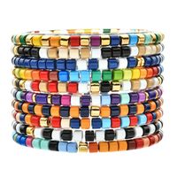 Bohemian Colorful Beaded Alloy Unisex Wristband 1 Piece main image 4