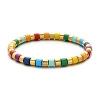 Bohemian Colorful Beaded Alloy Unisex Wristband 1 Piece sku image 8