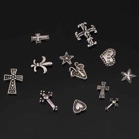 Gothic Pentagram Cross Heart Shape Zinc Alloy Nail Decoration Accessories 1 Set 120 Pieces Per Pack main image 6