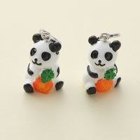 1 Piece Cute Simple Style Panda Watermelon Epoxy Resin Drop Earrings sku image 2