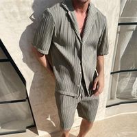 Men's Solid Color Printing Shorts Sets Men's Clothing main image 1