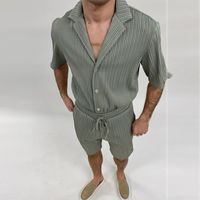 Men's Solid Color Printing Shorts Sets Men's Clothing main image 2