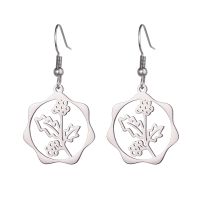 1 Pair Casual Simple Style Flower Plating Stainless Steel Drop Earrings sku image 9